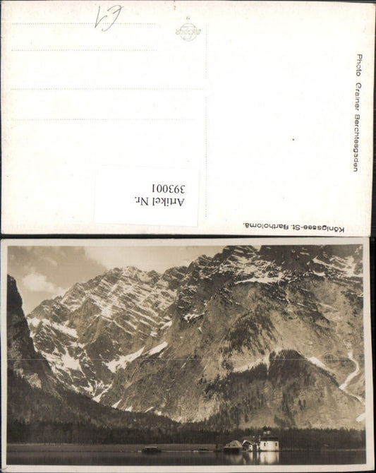 393001,Königssee St. Bartholomä Kirche b. Schönau Bergkulisse