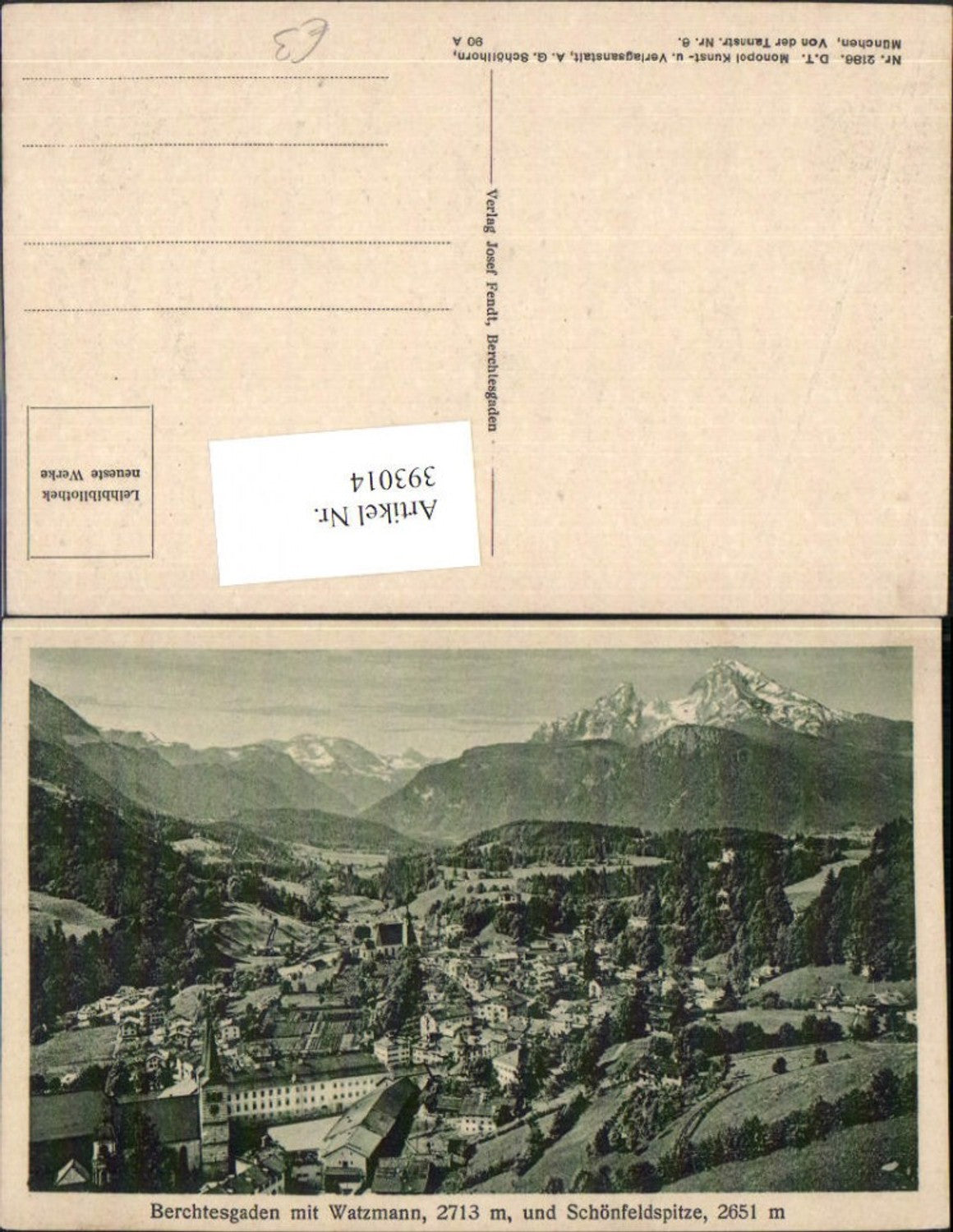 393014,Berchtesgaden Totale m. Watzmann u. Schönfeldspitze Bergkulisse