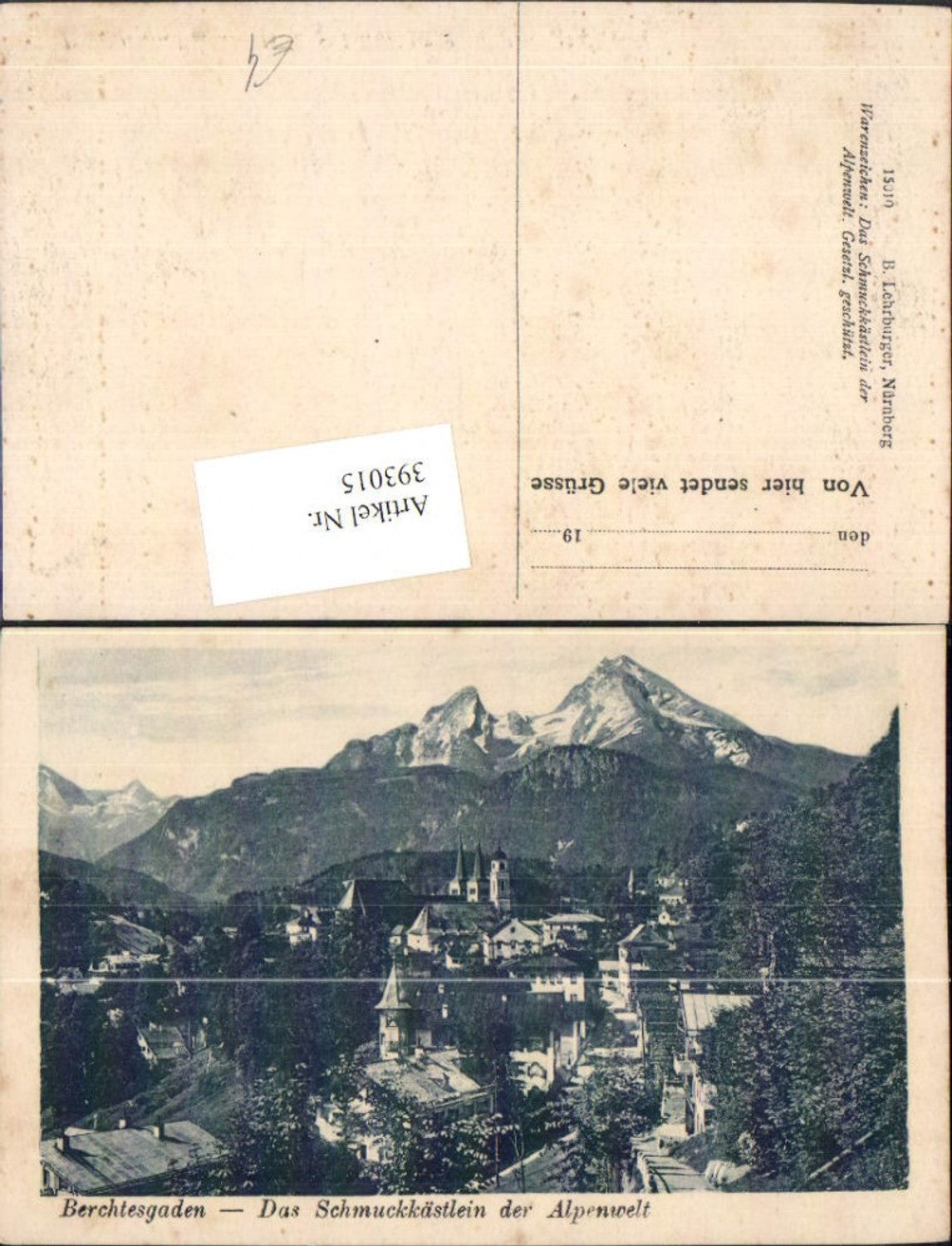 393015,Berchtesgaden Totale m. Watzmann Bergkulisse