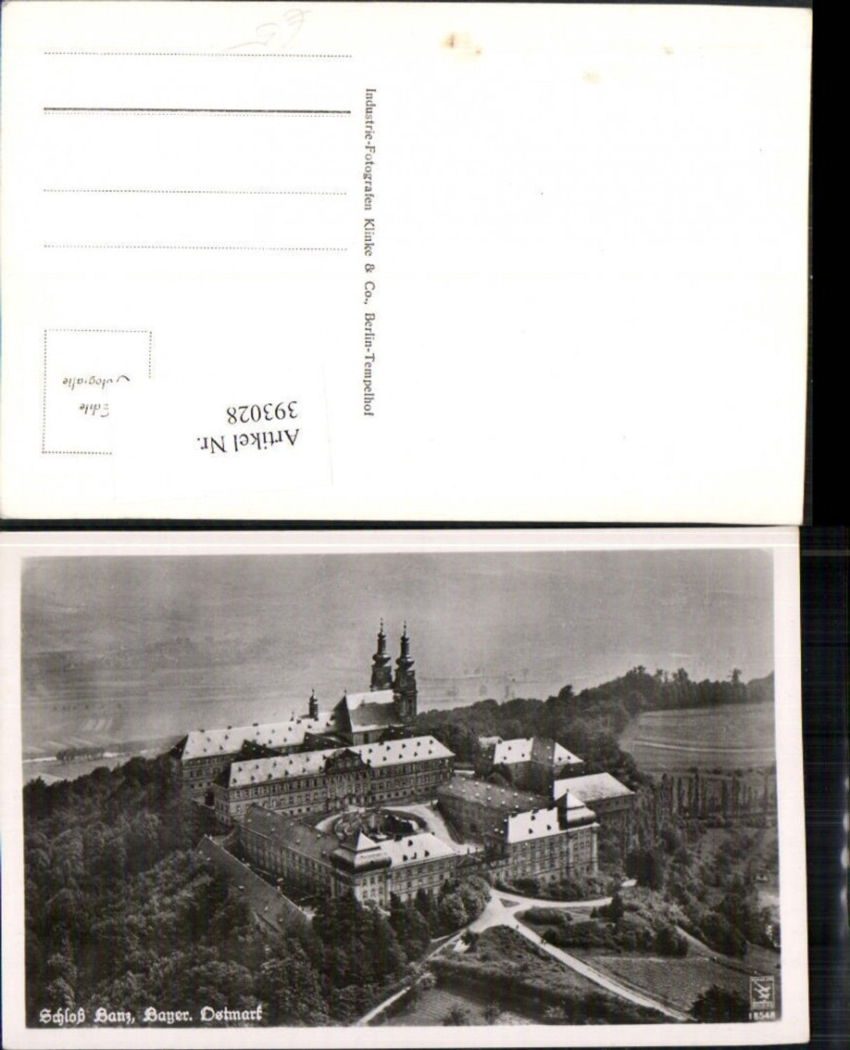 393028,Schloss Kloster Banz b. Bad Staffelstein Fliegeraufnahme