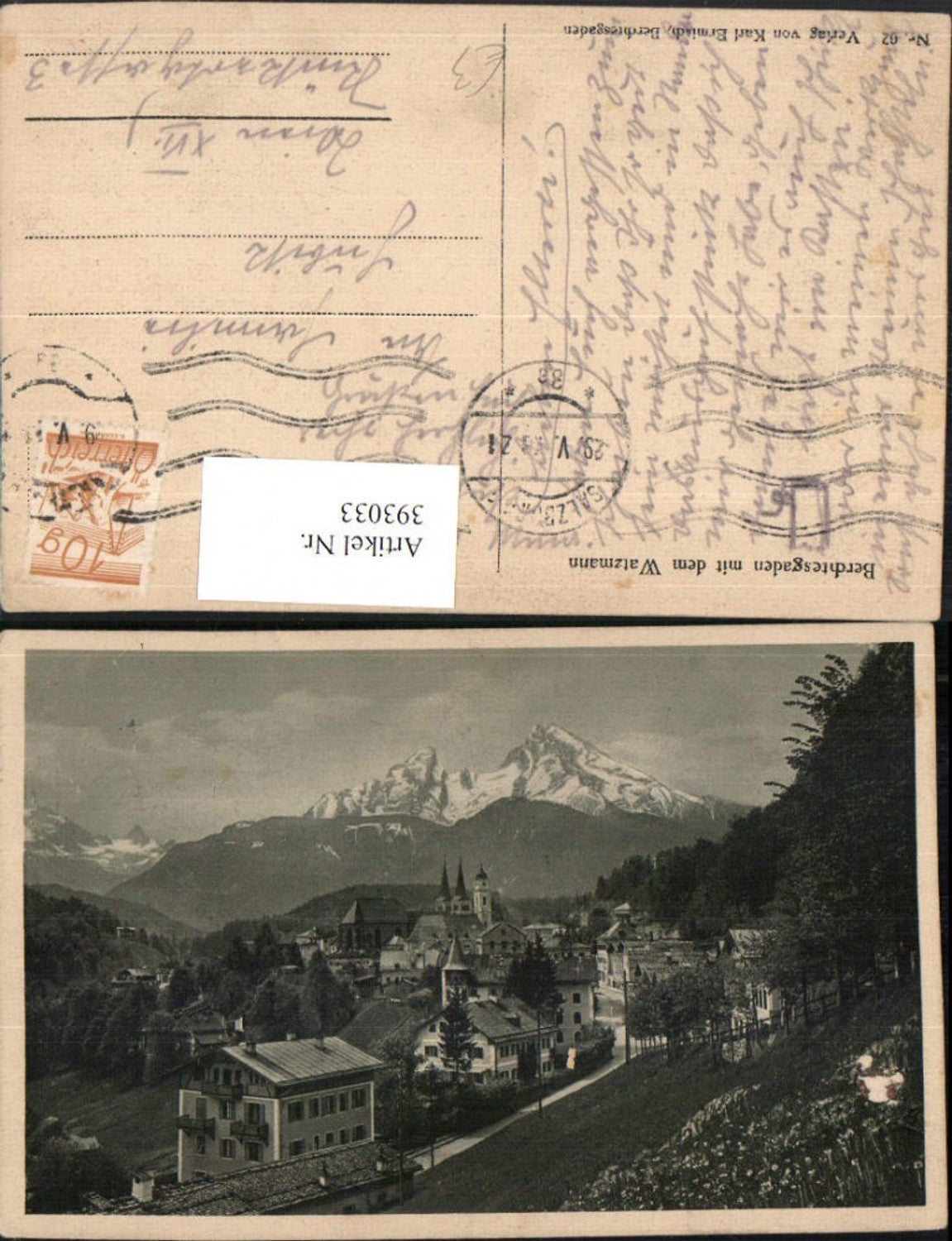 393033,Berchtesgaden Totale m. Watzmann Bergkulisse