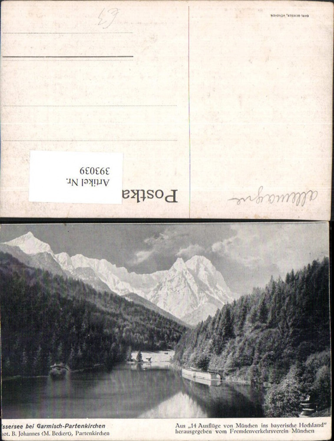 393039,Rießersee See b. Garmisch-Partenkirchen Bergkulisse