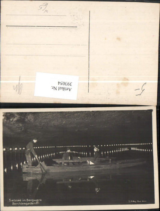 393054,Berchtesgaden Salzsee See im Bergwerk Zille Boot