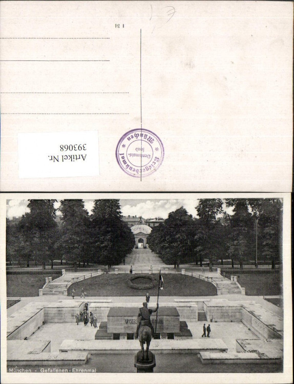 393068,München Gefallenen-Ehrenmal Statue