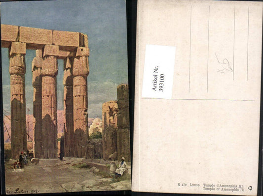 393100,Künstler AK Egypt Luxor Temple of Amenophis III Tempel