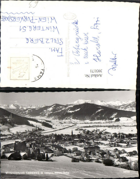 393171,Tamsweg im Lungau Totale Bergkulisse Winterbild