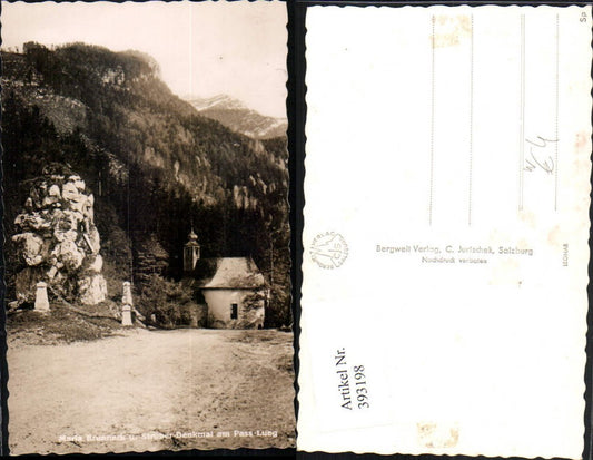 393198,Maria Brunneck Kapelle u. Struber-Denkmal am Pass Lueg b. Golling