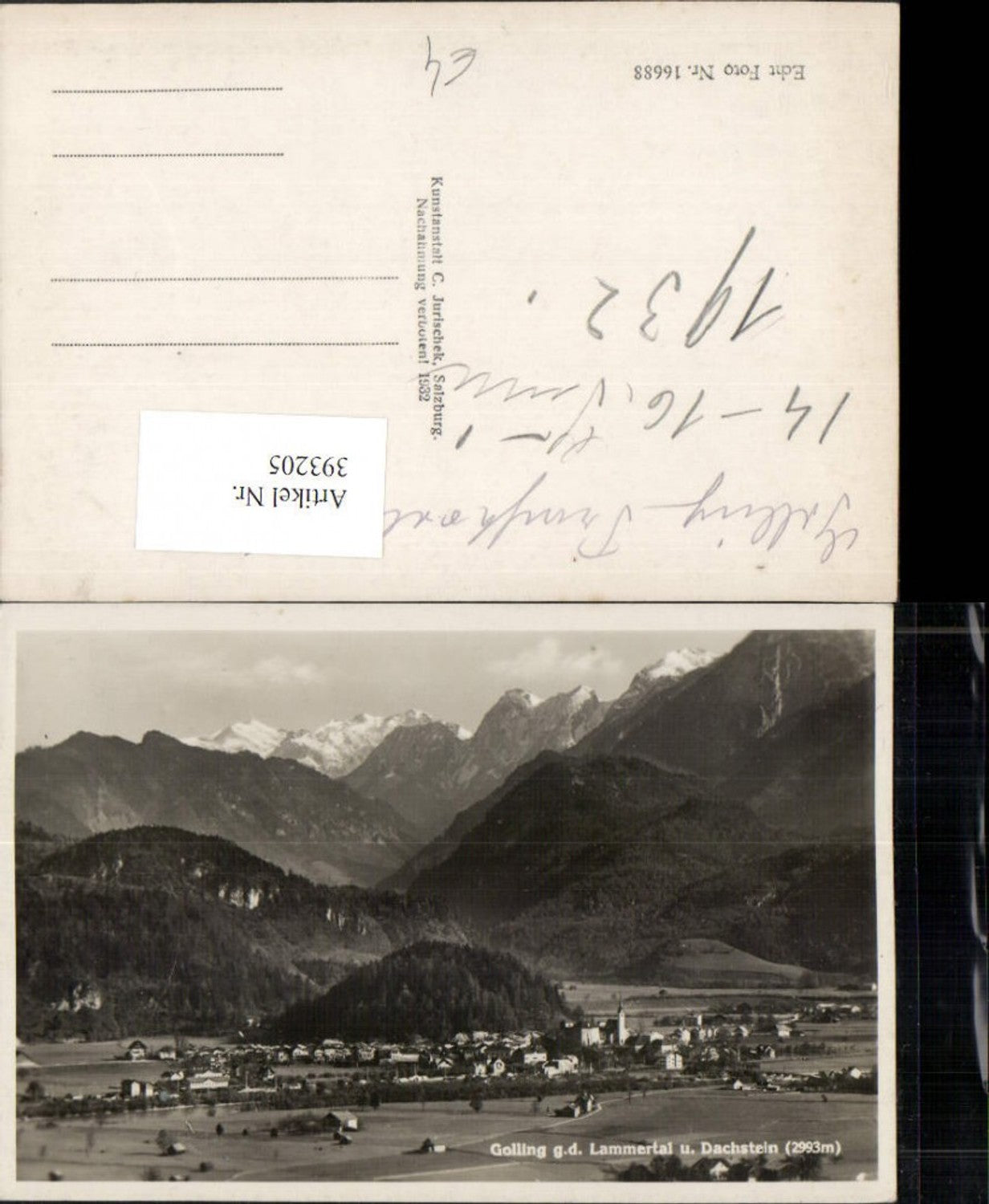 393205,Golling Totale geg. Lammertal u. Dachstein Bergkulisse