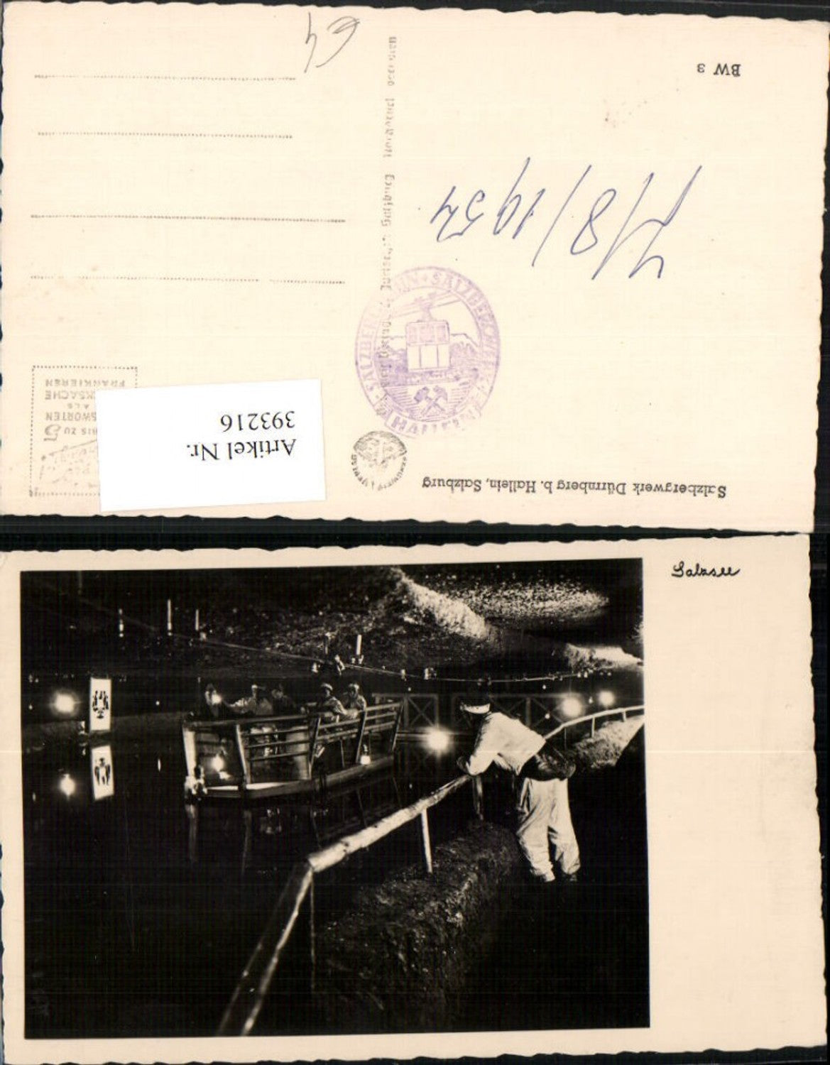 393216,Salzbergwerk Dürrnberg b. Hallein Salzsee See Boot