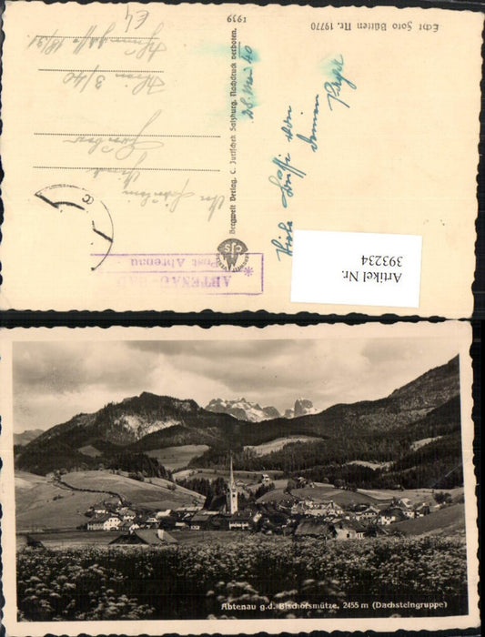 393234,Abtenau Totale geg. Bischofsmütze Bergkulisse