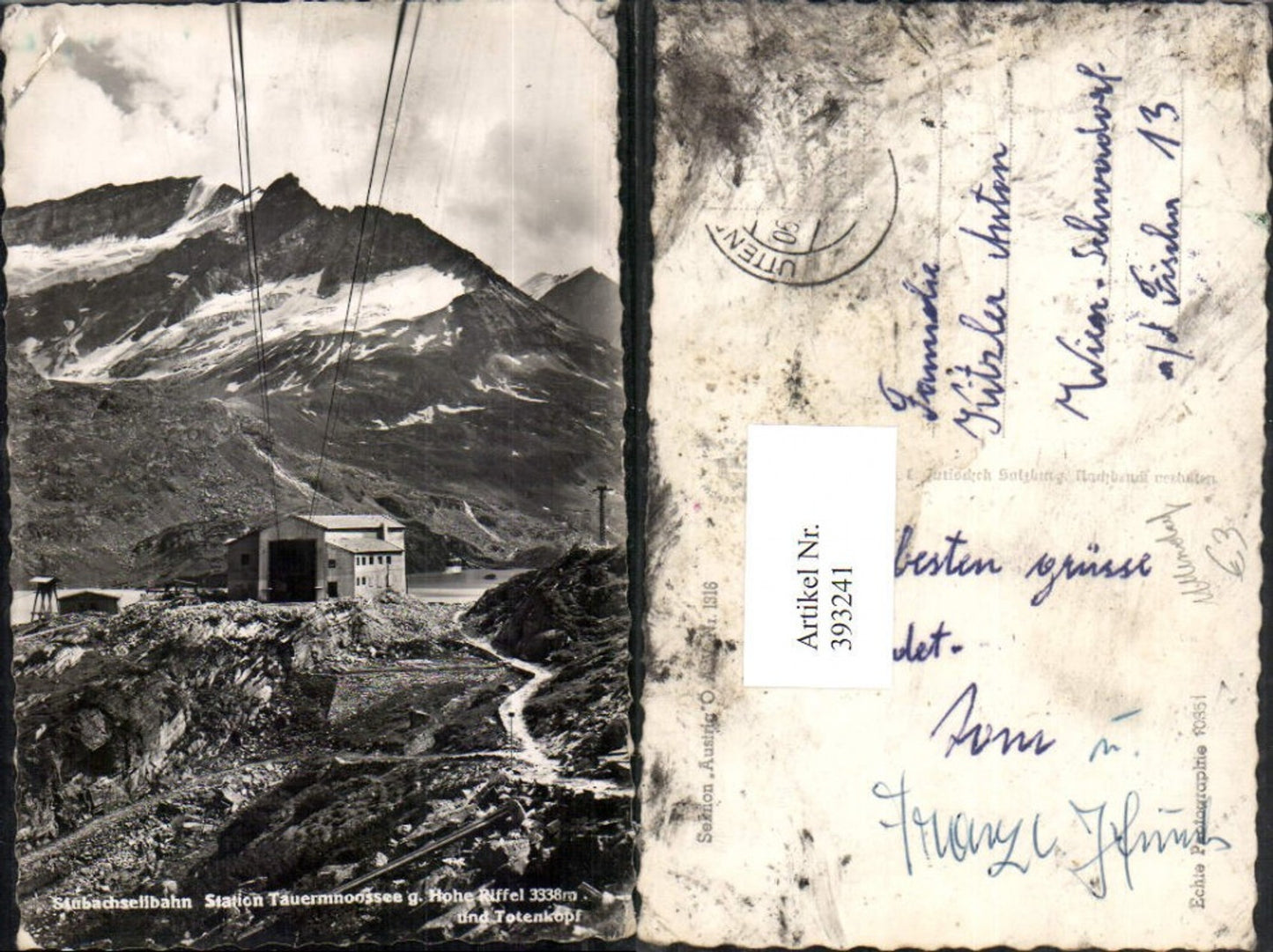 393241,Stubachseilbahn Station Tauernmoossee b. Uttendorf geg. Hohe Riffel Bergkulisse