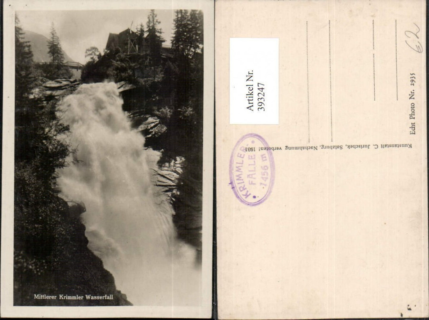 393247,Krimml Mittlerer Krimmler Wasserfall