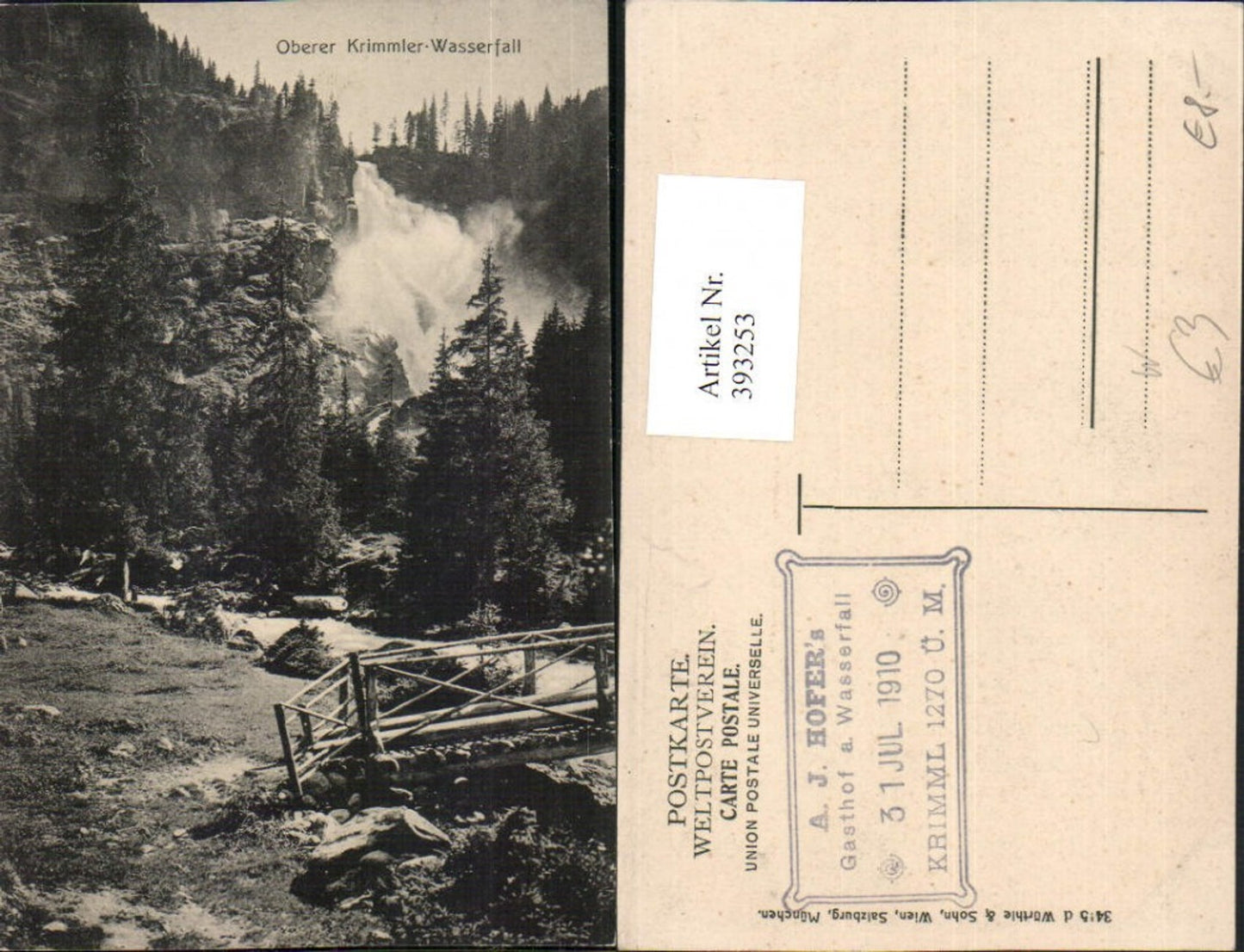 393253,Oberer Krimmler Wasserfall b. Krimml