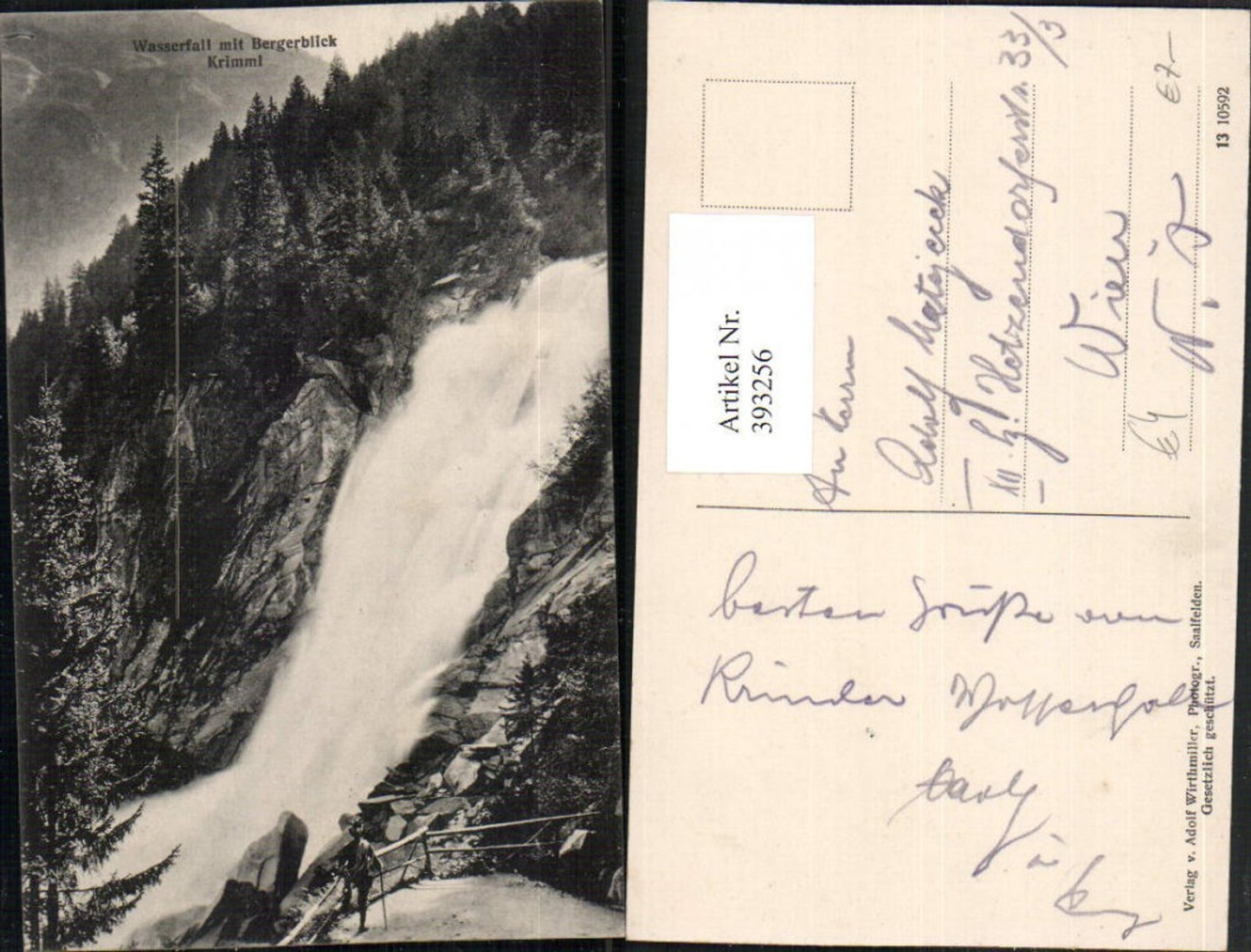 393256,Krimml Wasserfall m. Bergerblick