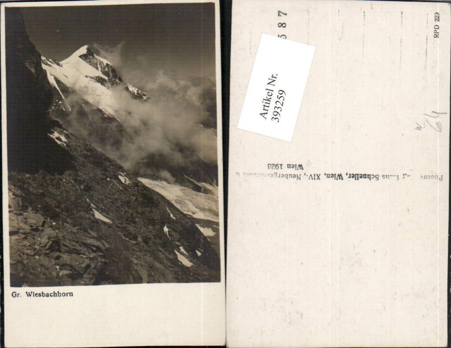 393259,Großes Wiesbachhorn b. Fusch an d. Glocknerstraße Bergkulisse
