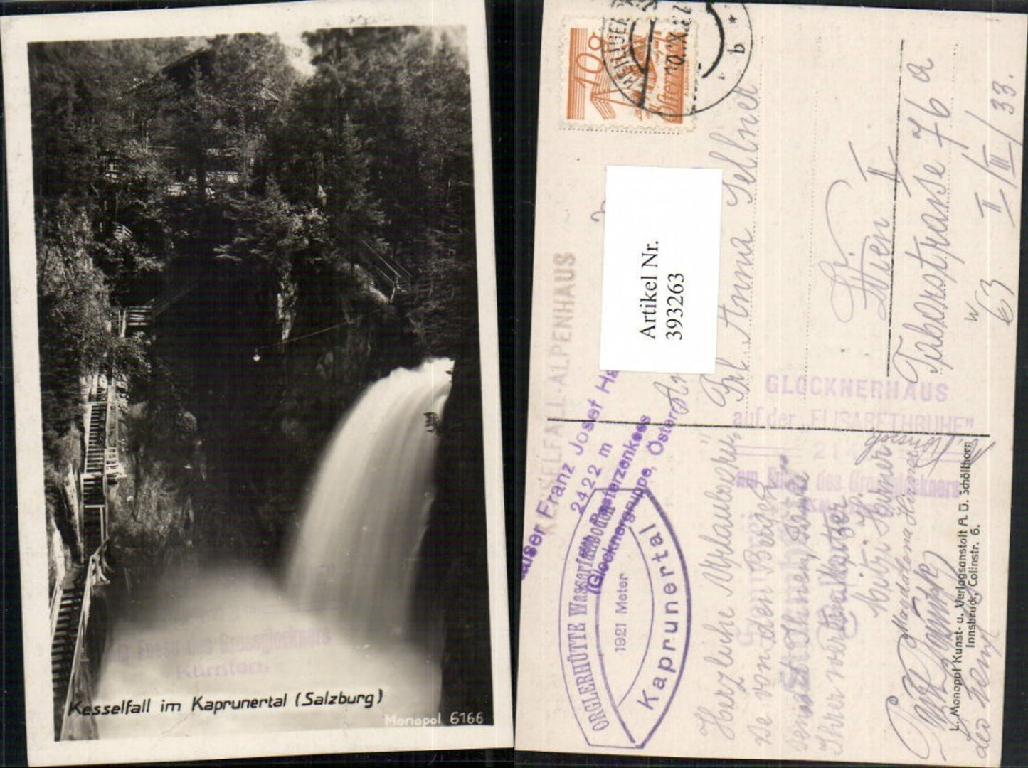 393263,Kesselfall Wasserfall im Kaprunertal b. Kaprun