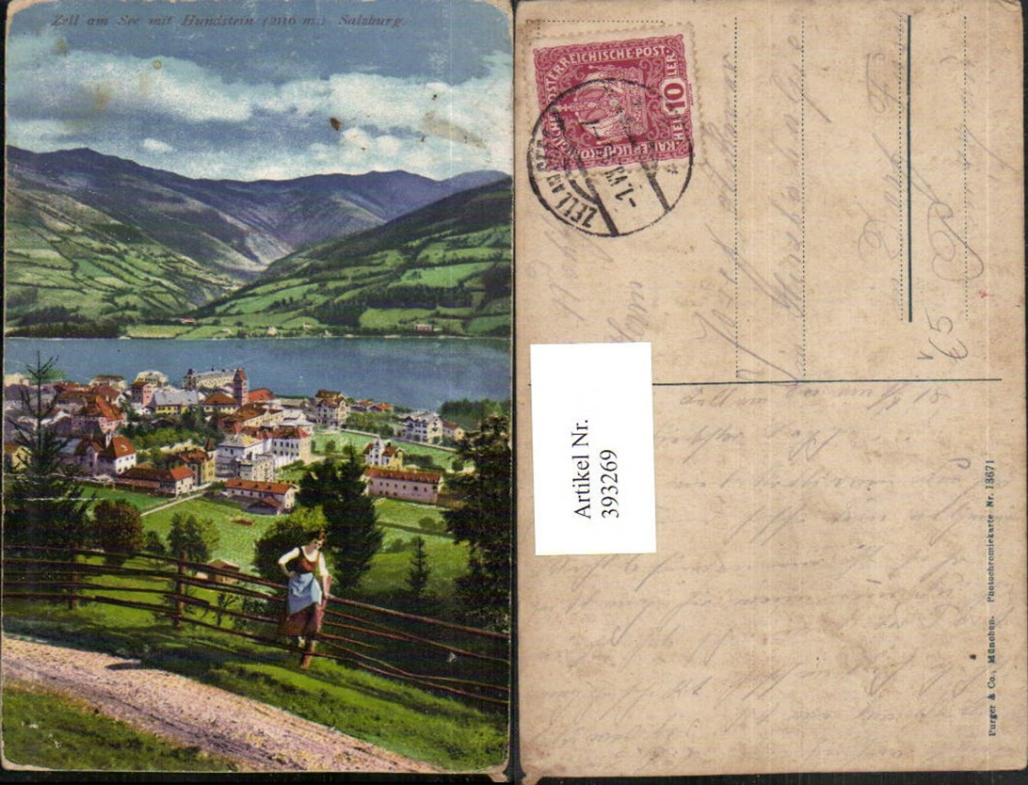 393269,Zell am See Teilansicht m. Hundstein Bergkulisse pub Purger & Co 13671