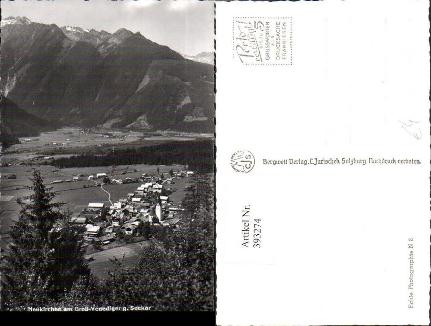 393274,Neukirchen am Großvenediger Totale geg. Seekar Bergkulisse