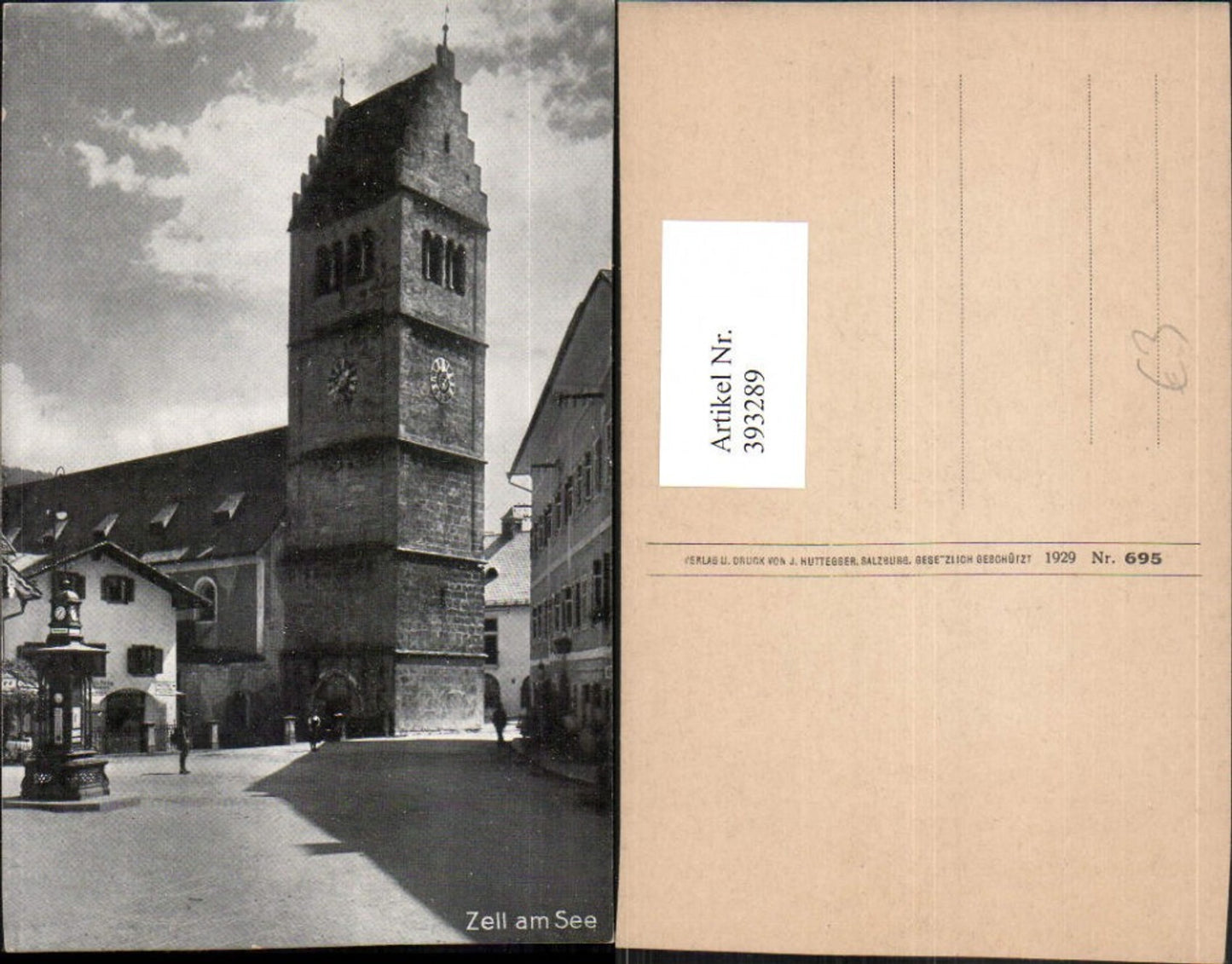 393289,Zell am See Kirche Straßenansicht