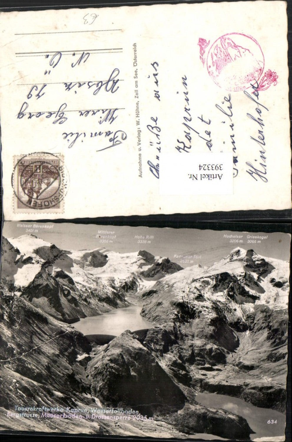 393324,Tauernkraftwerk Kaprun Wasserfallboden Mooserboden Bergkulisse