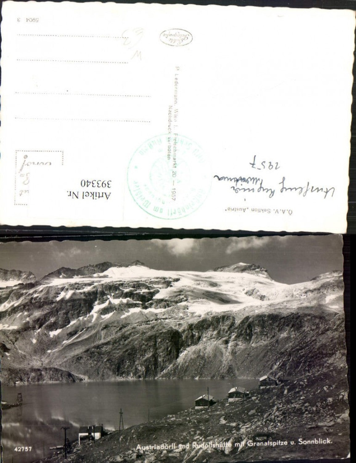 393340,Austriadörfl b. Uttendorf m. Granatspitze u. Sonnblick Bergkulisse