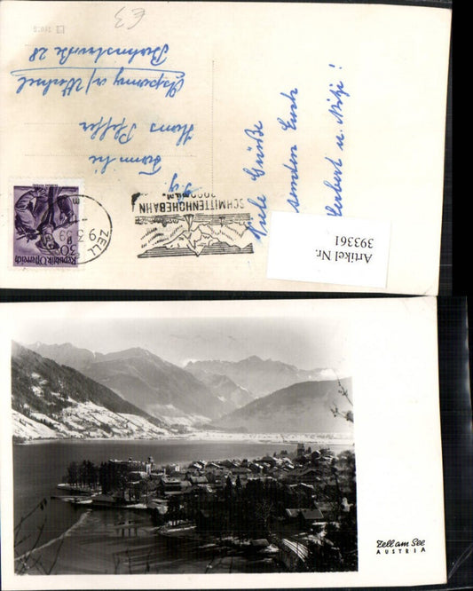 393361,Zell am See Totale Bergkulisse Winterbild