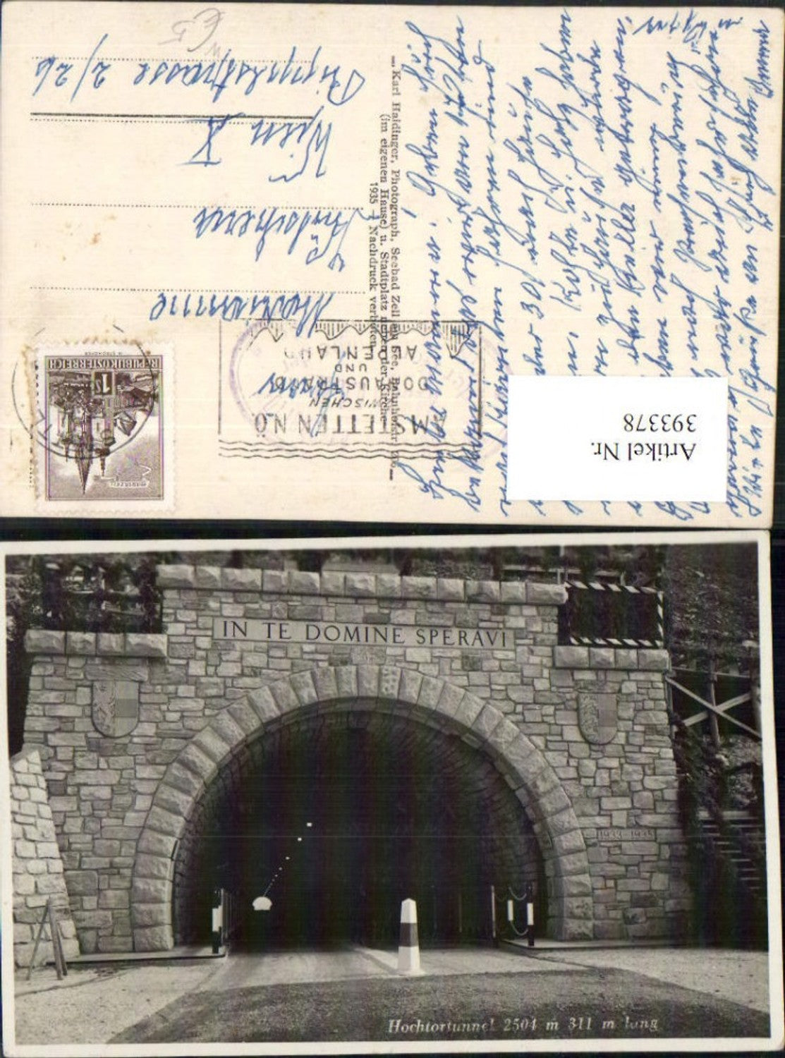 393378,Hochtortunnel b. Rauris Tunnel Straßenansicht