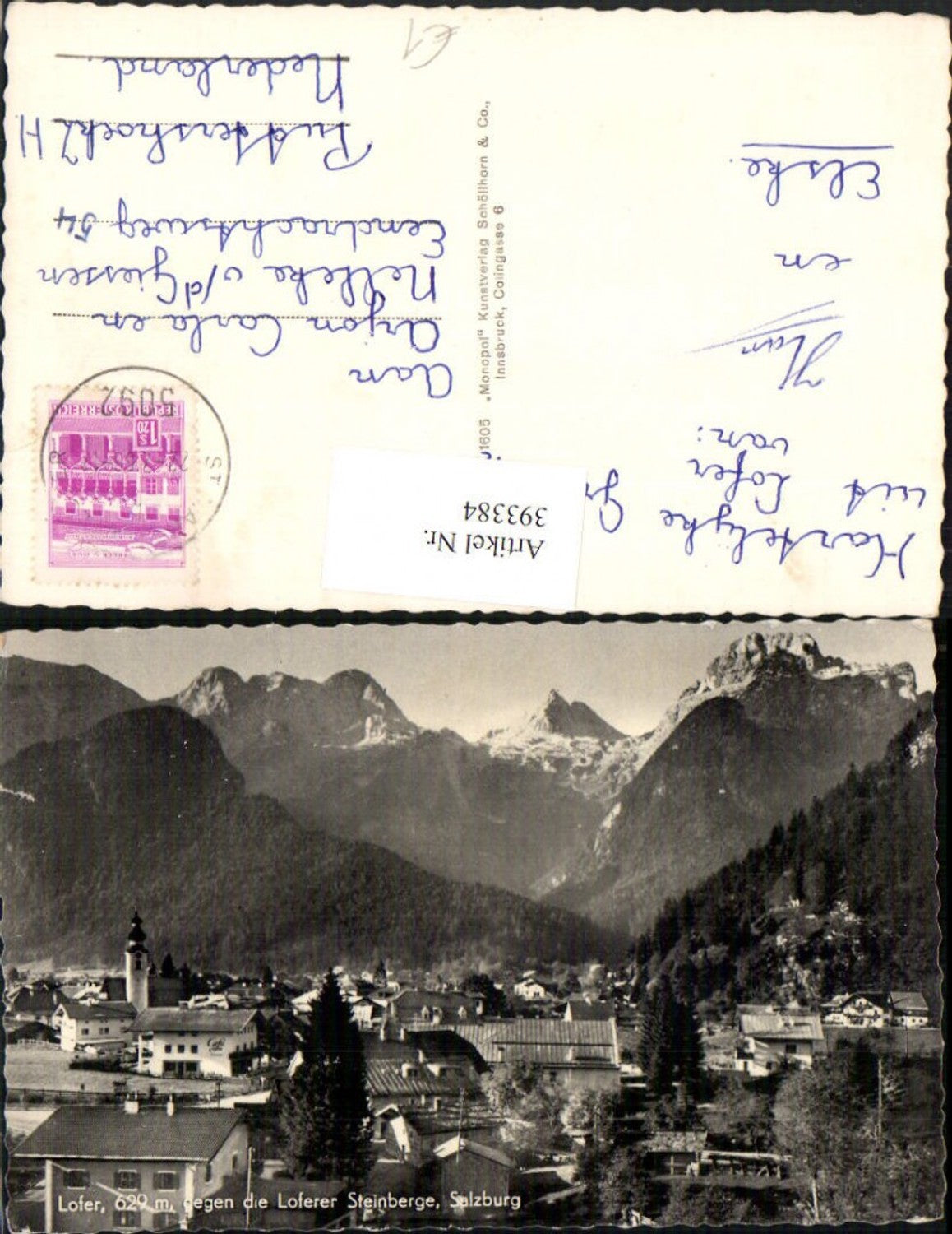 393384,Lofer Totale geg. Loferer Steinberge Bergkulisse