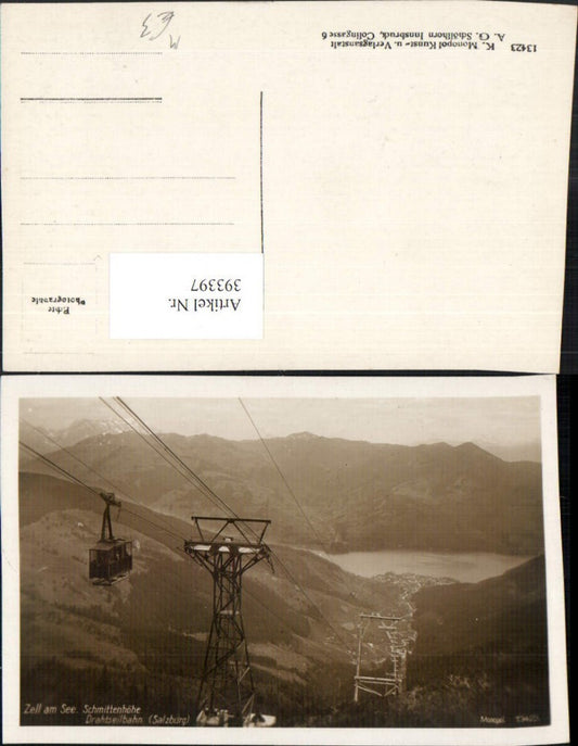 393397,Zell am See Schmittenhöhe Seilbahn Bergkulisse