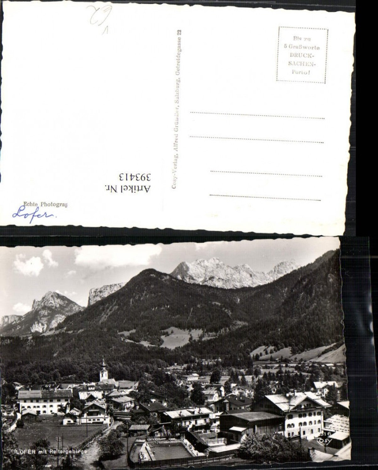 393413,Lofer Totale m. Reitergebirge Bergkulisse pub Cosy