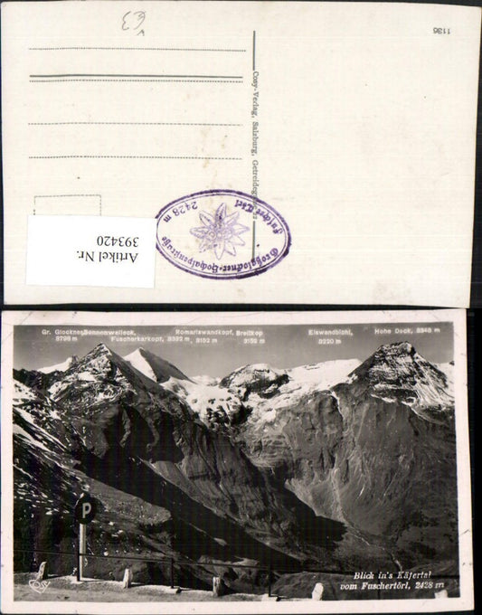 393420,Blick ins Käfertal vom Fuschertörl b. Fusch Bergkulisse pub Cosy