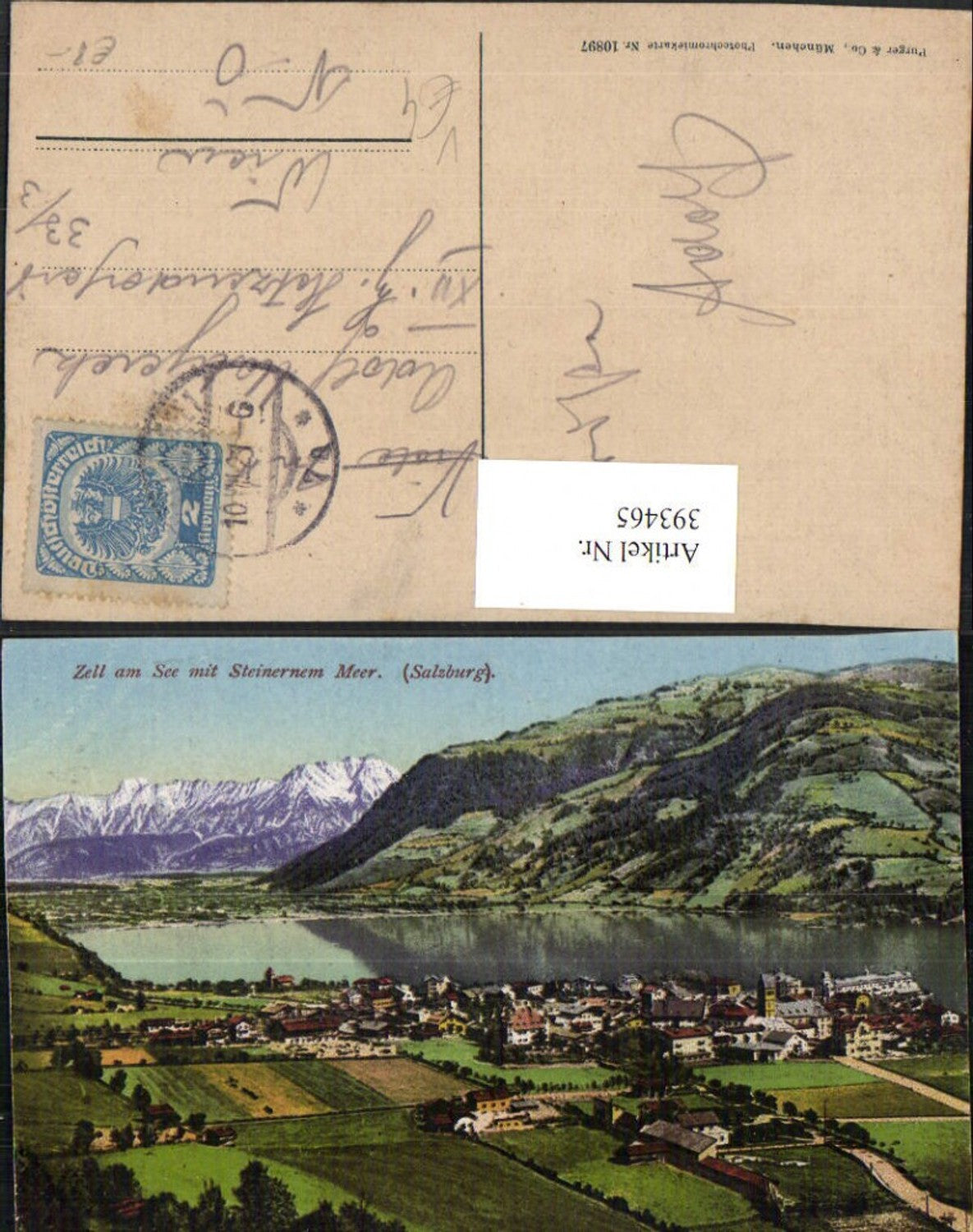 393465,Zell am See Totale m. Steinernem Meer Bergkulisse pub Purger & Co 10897