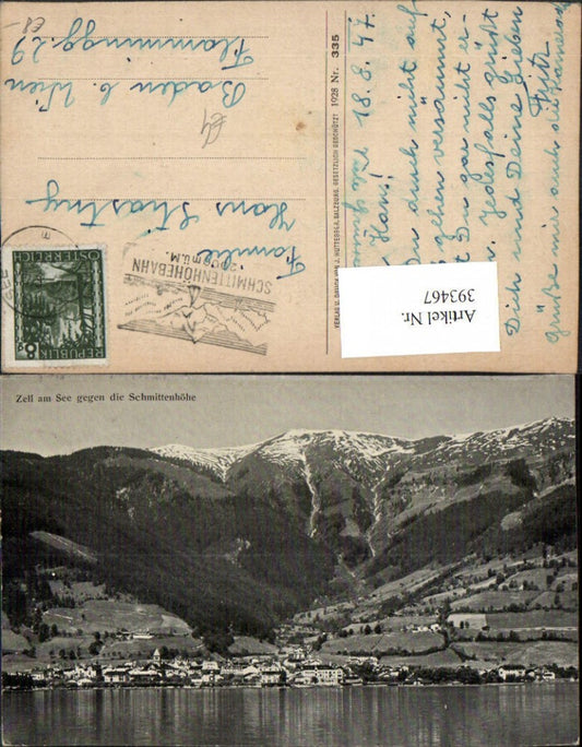 393467,Zell am See Totale geg. Schmittenhöhe Bergkulisse