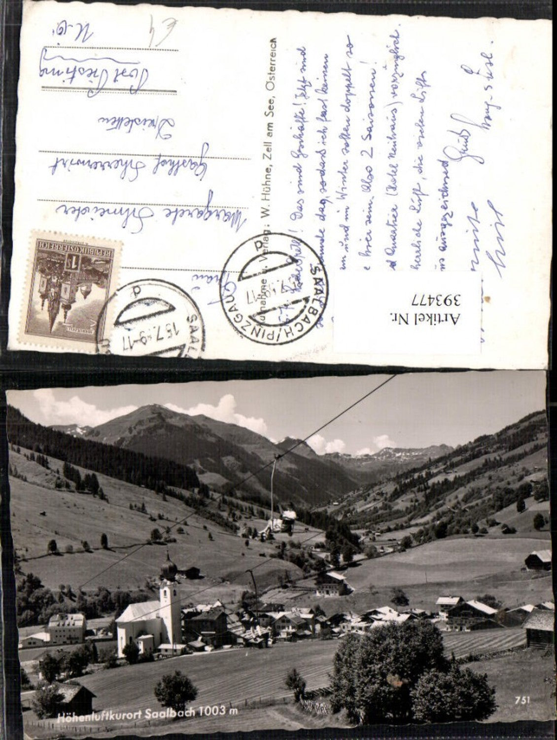 393477,Saalbach Totale Sessellift Bergkulisse