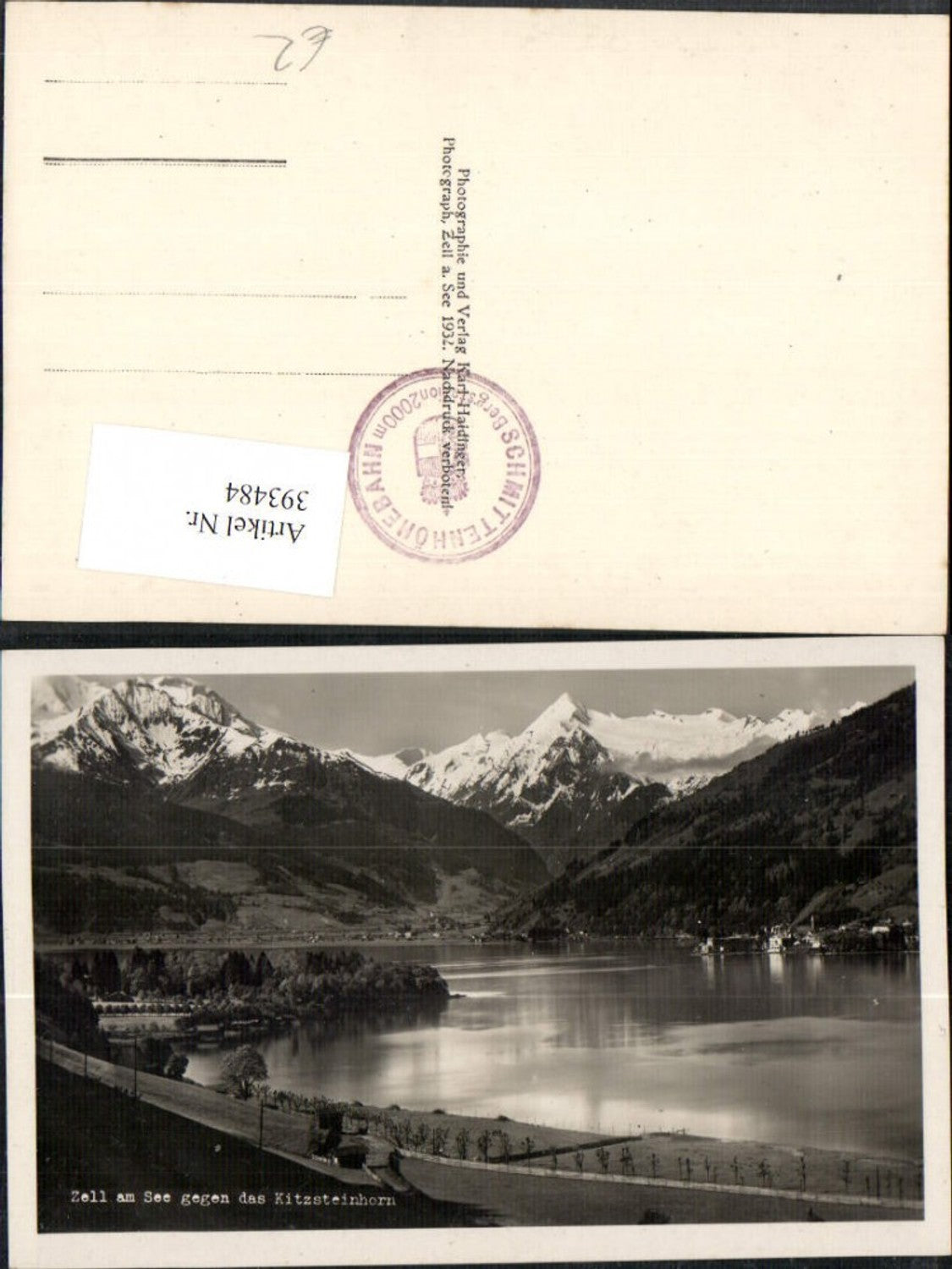 393484,Zell am See Teilansicht geg. Kitzsteinhorn Bergkulisse
