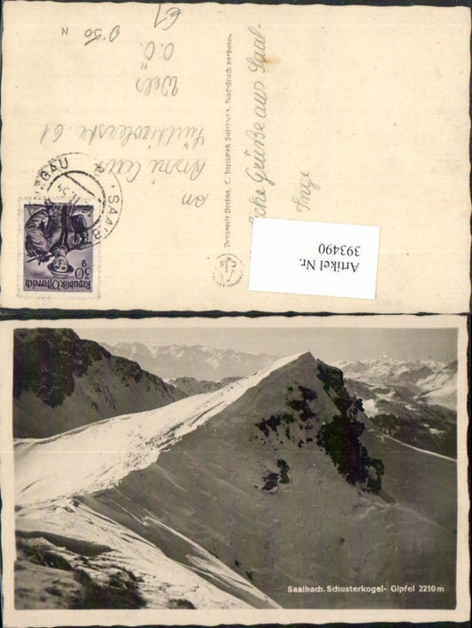 393490,Saalbach Schusterkogel Gipfel Bergkulisse