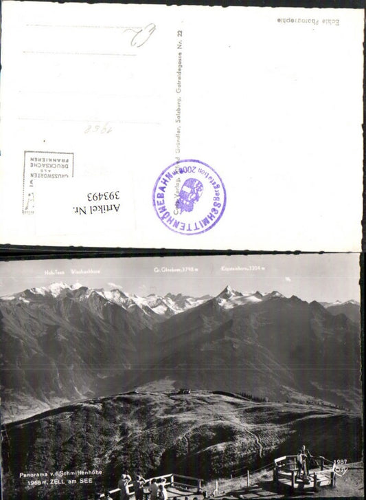 393493,Zell am See Panorama von d. Schmittenhöhe Bergkulisse pub Cosy 1987