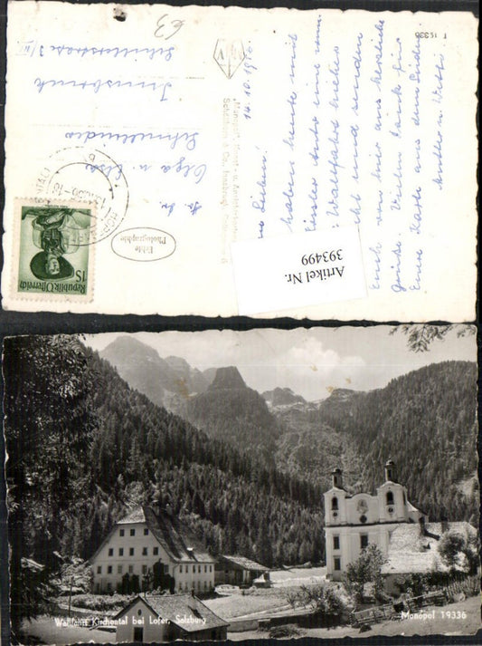 393499,Wallfahrtskirche Kirche Kirchental b. Lofer Bergkulisse