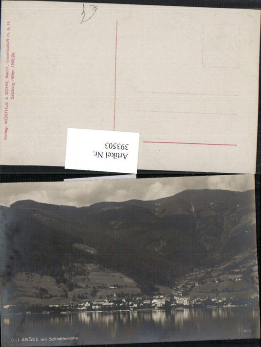 393503,Zell am See Totale m. Schmittenhöhe Bergkulisse