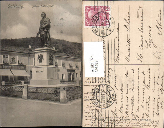 393629,Salzburg Mozart-Denkmal Statue