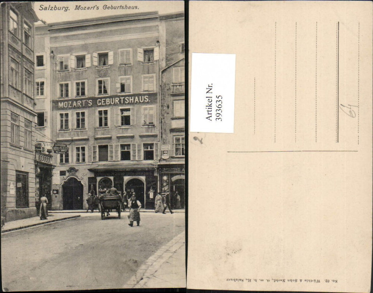 393635,Salzburg Mozarts Geburtshaus Straßenansicht