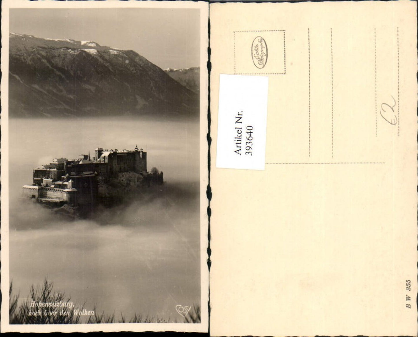 393640, Salzburg Hohensalzburg Fortress above the clouds fog pub Cosy