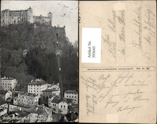 393643,Salzburg Drahtseilbahn Bergbahn auf Festung Hohensalzburg