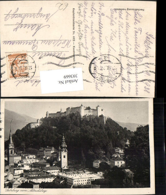 393669,Salzburg Teilansicht m. Festung vom Mönchsberg