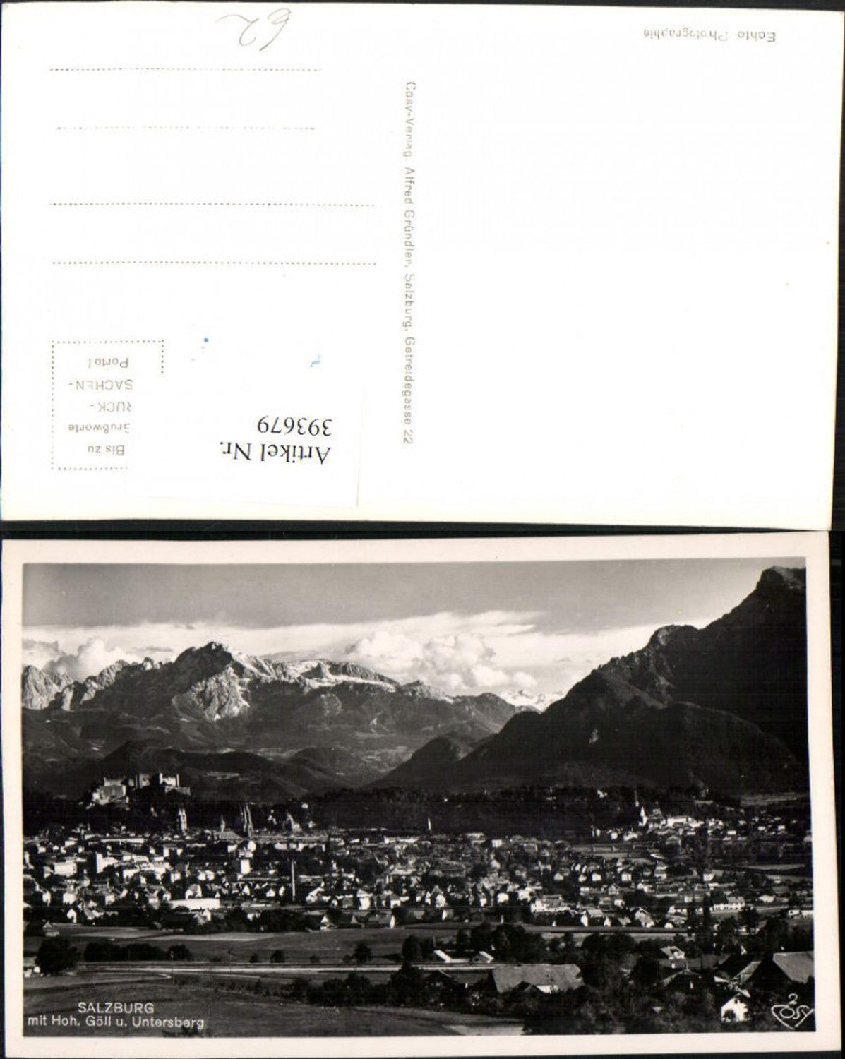 393679,Salzburg Totale m. Hohen Göll u. Untersberg Bergkulisse pub Cosy