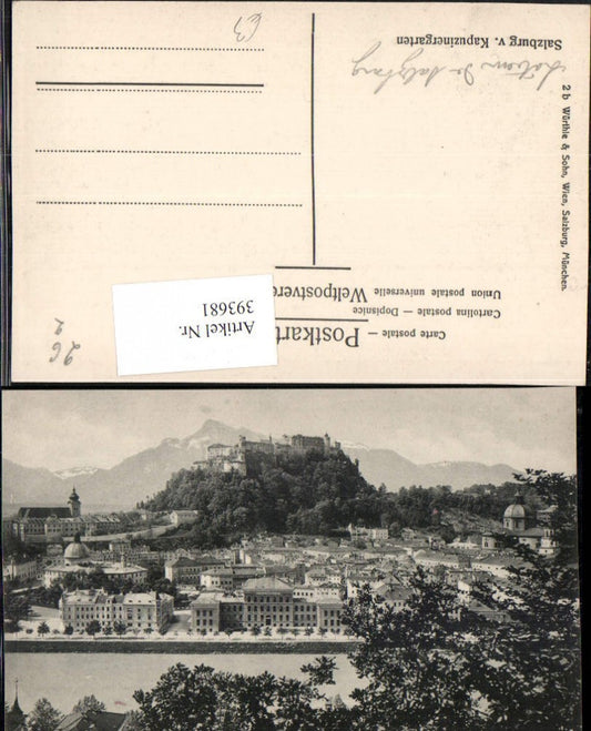 393681,Salzburg Teilansicht m. Festung Bergkulisse