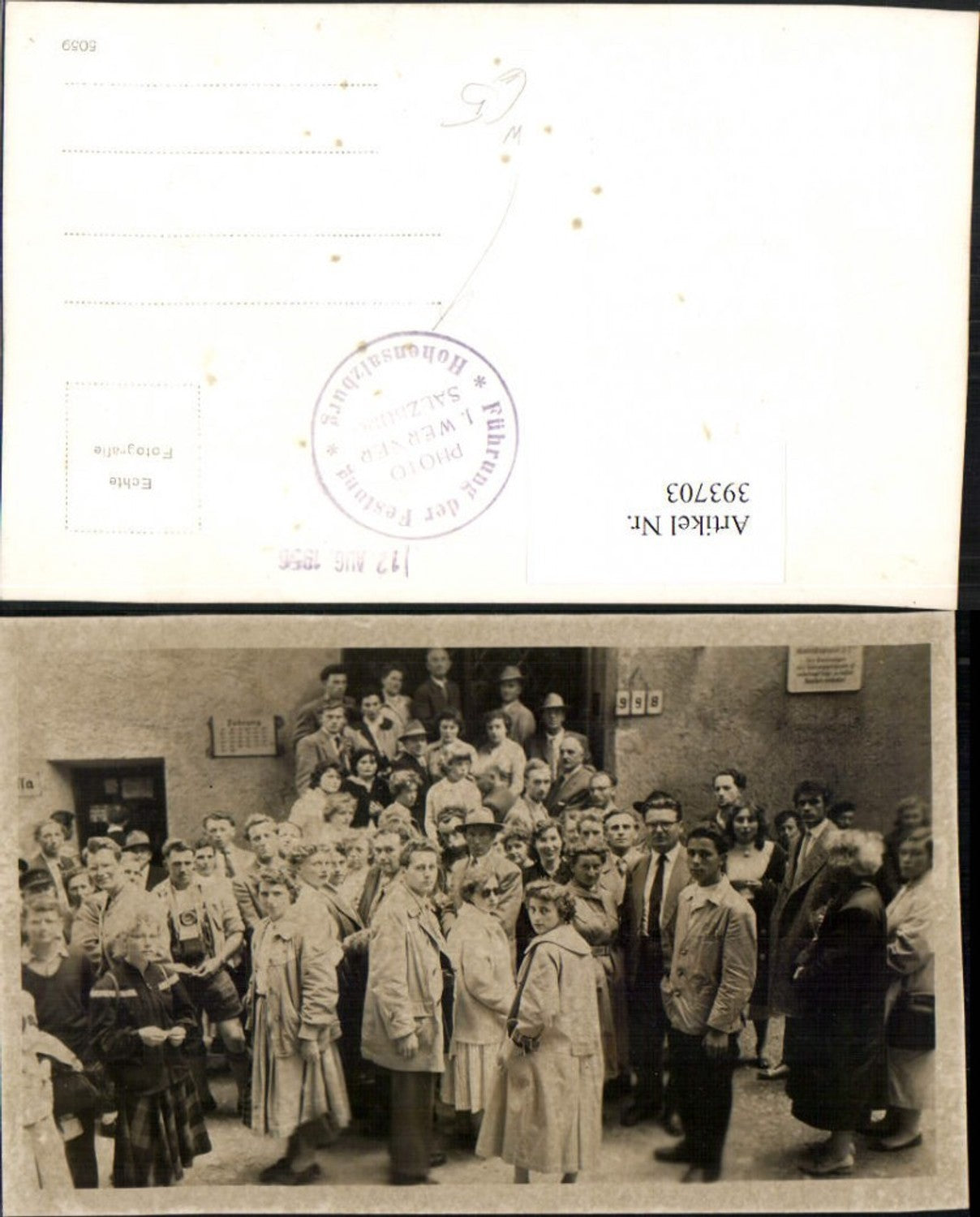 393703,Foto AK Salzburg Festung Hohensalzburg Führung Personen