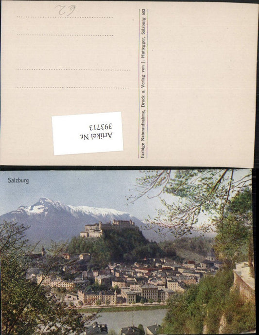 393713,Salzburg Teilansicht m. Festung Bergkulisse