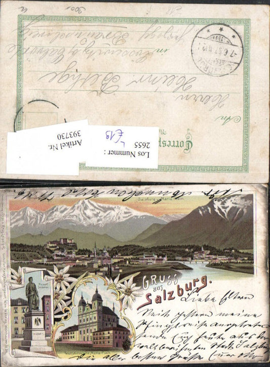 393730,Litho Gruß aus Salzburg Totale Maria Plain Mehrbildkarte pub Regel & Krug 944