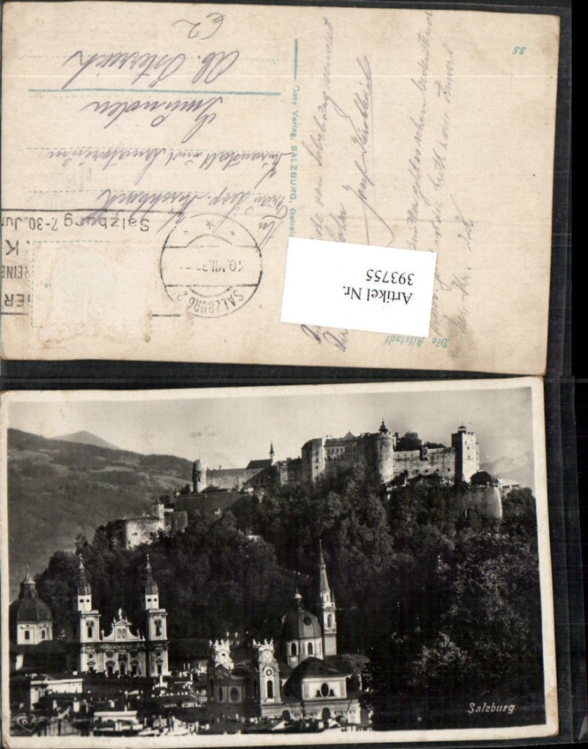 393755,Salzburg Teilansicht Altstadt m. Festung pub Cosy